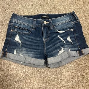 Express denim shorts